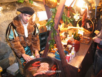 Puestos del Real Mercado de la Fiesta de la Arribada - Baiona.
