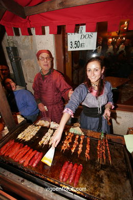 Puestos del Real Mercado de la Fiesta de la Arribada - Baiona.