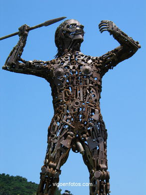 Monumento al cazador (1988 - Manuel Quintas) - Baiona. 