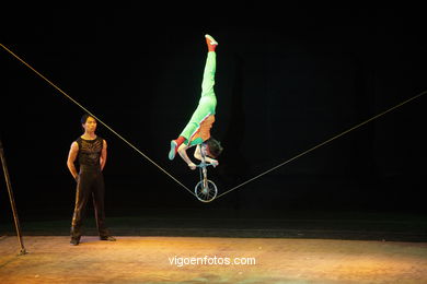 Spektakel der Akrobatik. 