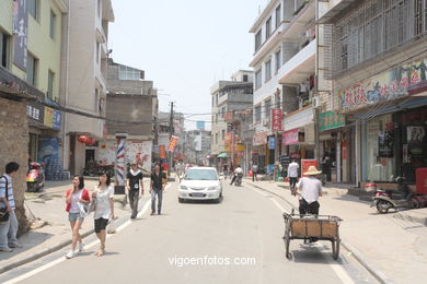 Ruas e ambiente da Guilin . 