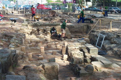 Termas. Sistema de calefacci�n por hipocausto de la casa residencial.
-  (Map location). 