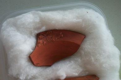 Cer�mica romana con relieve de pez.
-  (Map location). 