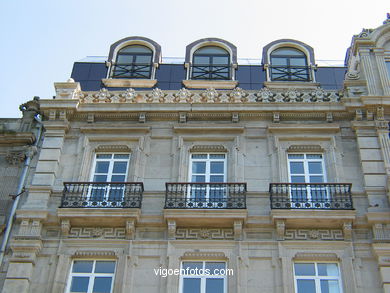 Casa de Prudencio Nandín - Jacobo Estens Romero (1892) (PLAZA COMPOSTELA)
- (Ver mapa).