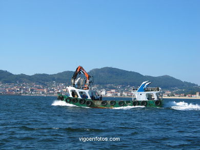 Barcos en el puerto de Vigo. 