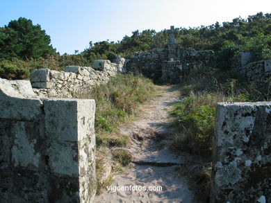 Antiguas construcciones de las Islas Cíes.