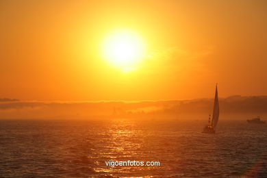 Vistas de las Islas Cíes desde el mar.