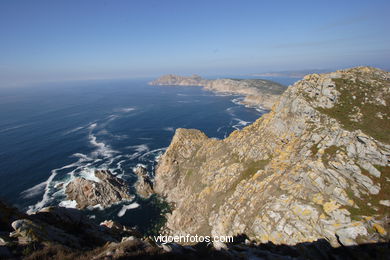 Vistas de las Islas Cíes desde el mar.