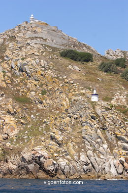 Vistas de las Islas Cíes desde el mar.