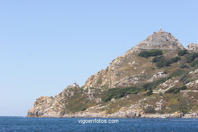 Vistas de las Islas Cíes desde el mar.