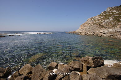 Litoral rocoso de las Islas Cíes (Vigo).