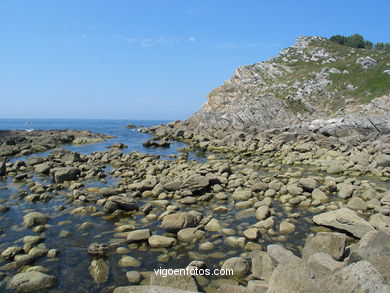Litoral rocoso de las Islas Cíes (Vigo).