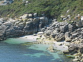 Litoral rocoso. Paisajes de las islas C�es. 