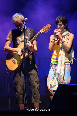 'Bebe', El Tío Calambres' and 'El Combo Linga'. Auditorium of Castrelos. Music Festival 'Para Vigo me voy' (Spain).