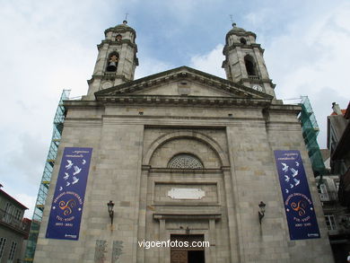 Entorno iglesia Santa Mar�a. El casco viejo de Vigo. 