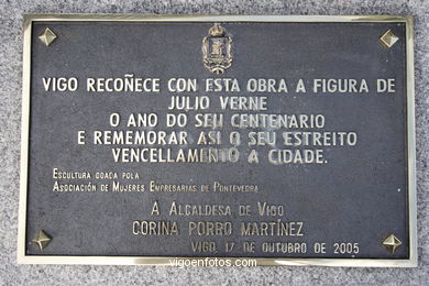 Monumento a Julio Verne (de Jos� Molares) . (2005). Avenidas. Puerto de Vigo.
-  (Ver mapa). 
