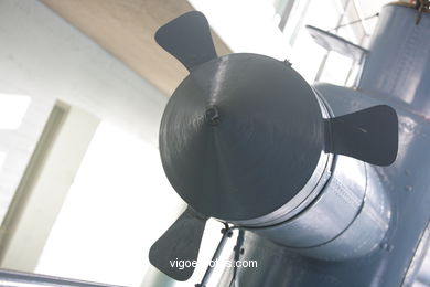 Submarino de Sanjurjo Badía. Construído a finales del siglo XIX en Vigo. Museo del Mar..