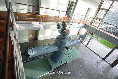 Submarino de Sanjurjo Badía. Construído a finales del siglo XIX en Vigo. Museo del Mar..