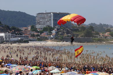 Aerial exhibition. Patrulla Águila, F18..