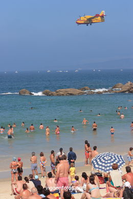 Canadiar apagafuegos. Exhibición aérea de Vigo en la Playa de Samil. Agosto de 2006.
