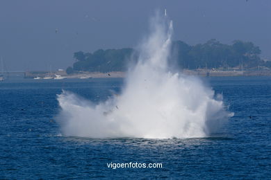 Helicopter. Air accident. Airshow 2006. Vigo (Spain).