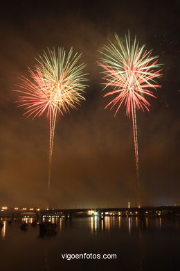 Celebrations of Bouzas. Fireworks. 2006.