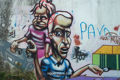 Graffiti en muro (Calle Puerto Rico). 
