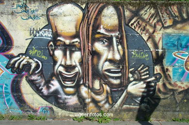 Graffiti en muro (Calle Filipinas).
