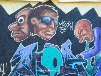 Graffiti en muro (parque del Castro).