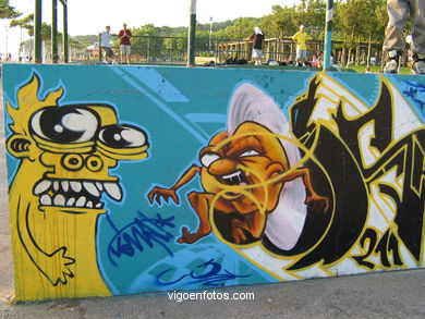 Graffiti en Samil.