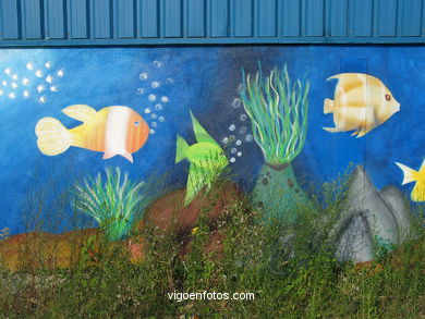 Graffiti en muro de Beiramar. 