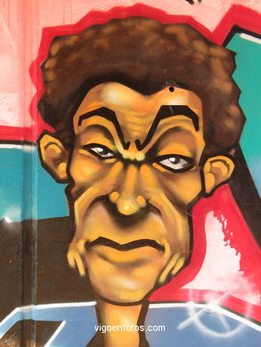 Graffiti en el paseo de Bouzas. 