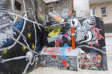 Graffiti junto a Hern�n Cort�s. 