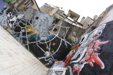Graffiti junto a Hern�n Cort�s. 