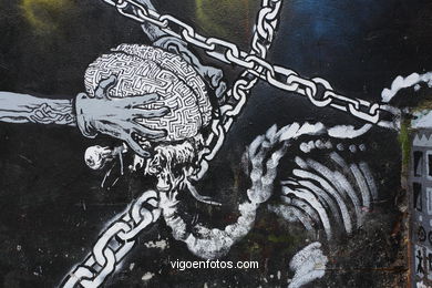 Graffiti junto a Hern�n Cort�s. 