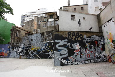 Graffiti junto a Hern�n Cort�s. 