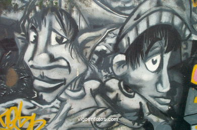 Graffiti en muro (detr�s colegio Maristas). 