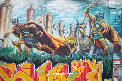 Graffiti en muro (parque del Castro). 