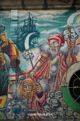 Graffiti en muro (parque del Castro). 