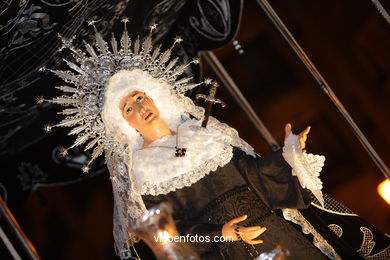 Procession of easter 2008. Virgen de la Soledad. 