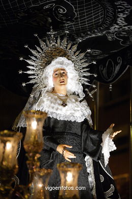 Procession of easter 2008. Virgen de la Soledad. 