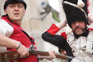 Fiesta de la Reconquista de Vigo 2008 - Representaci�n de la guerra de la Independencia contra los franceses.. 