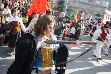 Fiesta de la Reconquista de Vigo 2008 - Representaci�n de la guerra de la Independencia contra los franceses.. 