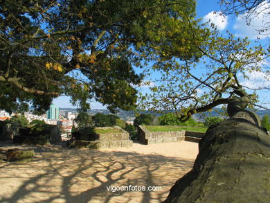 Forest and gardens of the Castro park.