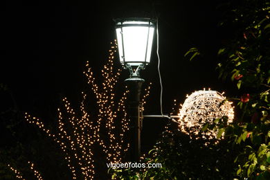Vigo en Navidad. Iluminación navideña en las calles de Vigo..