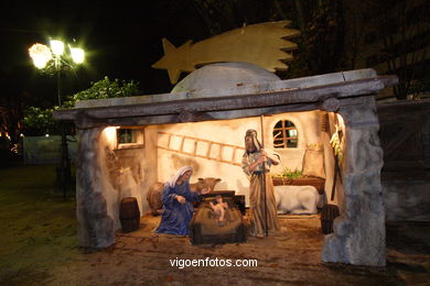 Vigo en Navidad. Iluminación navideña en las calles de Vigo..