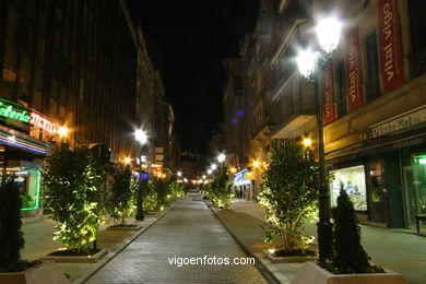 Vigo en Navidad. Iluminaci�n navide�a en las calles de Vigo.. 
