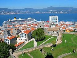 Vigo por tierra, mar y aire.