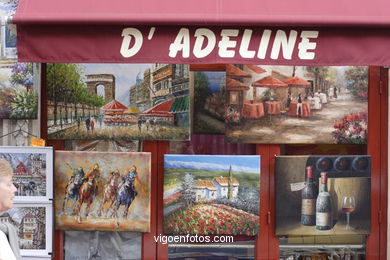 Barrio de Pintores y Artistas en Montmartre. Par�s - Place du Tertre - Paris - Viaje. Fotos e im�genes de Par�s.. 