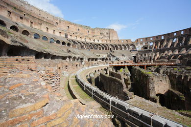 Coliseo Romano - Interiores (70 d.C.). 